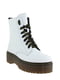 Білі шкіряні черевики на високій підошві | 6825776 | фото 3