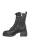 Чорні шкіряні черевики зі шнурівкою та ремінцями | 6825789 | фото 2