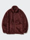Куртка на блискавці UNIQLO зі штучного хутра 1159801250 (Бордовий, 3XL) | 6825152 | фото 2
