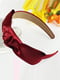 Обруч для волос "Анастасия" вишневого цвета с бантом (ширина 3,2 см) | 6826251 | фото 2