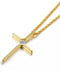 Позолоченная цепочка в форме крестика золотистого цвета с кристаллом (длина цепочки 48 см, крестик 3,5х2 см) | 6826258 | фото 3