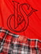 Червона фланелева піжама: футболка і штани | 6796291 | фото 4