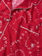 Червона принтована піжама: сорочка і штани | 6825905 | фото 4