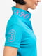 Блакитна футболка-поло з фірмовим логотипом | 6825946 | фото 4