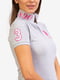 Сіра футболка-поло з фірмовим логотипом | 6825952 | фото 5