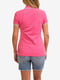 Рожева футболка-поло з вишитим логотипом | 6825953 | фото 3