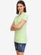 Салатова футболка-поло з вишитим логотипом  | 6825956 | фото 3