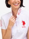 Біла футболка-поло з фірмовим логотипом | 6825957 | фото 2