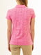 Рожева принтована футболка-поло з вишитим лого | 6825959 | фото 4