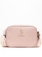 Рожева сумка-кросбоді з логотипом (22х15 см) | 6825969