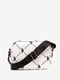 Біла сумка-кросбоді в ромби з логотипом (22х15 см) | 6825973 | фото 2