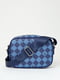 Синя сумка-кросбоді в ромби з логотипом | 6825975 | фото 3
