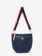 Синя стьобана сумка з металевим логотипом (24х24 см) | 6825977 | фото 2