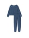 Синя піжама в рубчик: джемпер і джогери | 6825986 | фото 3