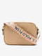 Бежева сумка-кросбоді з логотипом (22х15 см) | 6825990 | фото 3