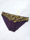 Фіолетові труси-бразиліана з вишивкою жовтого кольору | 6826374 | фото 2