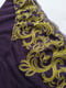 Фіолетові труси-бразиліана з вишивкою жовтого кольору | 6826374 | фото 3