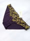 Фіолетові труси-бразиліана з вишивкою жовтого кольору | 6826374 | фото 4