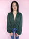 Блуза-топ на шнурівці зелена | 6826420 | фото 3