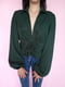 Блуза-топ на шнурівці зелена | 6826420 | фото 4