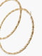 Сережки-кільця великі золотистого кольору (12 см) | 6826571 | фото 3