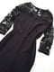 Святкова чорна сукня-футляр з візерунком по сітці  | 6826616 | фото 4