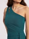 Сукня-футляр зелена однотонна на одне плече | 6826641 | фото 4