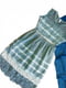Сукня-футляр блакитна мереживна з прозорими вставками  | 6826646 | фото 5