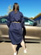 Синя сукня А-силуету міді | 6826648 | фото 4