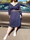 Синя сукня А-силуету міді | 6826648 | фото 6