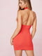 Сукня-футляр червона в рубчик з відкритою спинкою  | 6826664 | фото 3