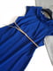 Синя сукня-футляр з перфорацією і поясом | 6826666 | фото 3