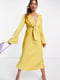 Сукня міді жовта з відкритою спинкою | 6826671 | фото 6