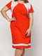 Червона сукня А-силуету з коротким рукавом | 6826686 | фото 2