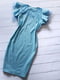 Літня блакитна сукня-футляр з красивими рукавами | 6826699 | фото 3