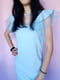 Літня блакитна сукня-футляр з красивими рукавами | 6826699 | фото 7