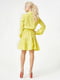 Жовта сукня А-силуету з розкльошеною спідницею | 6826701 | фото 2