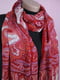 Бордовий шарф  у візерунок (176х57 см) | 6826809 | фото 6