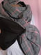 Сірий двосторонній шарф в клітинку (152х24 см) | 6826812 | фото 7