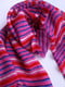 Рожевий шарф-плісе  в смужку (152х64 см) | 6826820 | фото 2