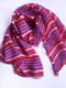 Рожевий шарф-плісе  в смужку (152х64 см) | 6826820 | фото 3