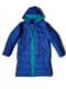 Стьобане зимове синє пальто на блискавці | 6826937 | фото 3