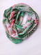 Зелений шарф-снуд в квітковий принт (160х53 см) | 6827025 | фото 2