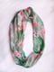 Зелений шарф-снуд в квітковий принт (160х53 см) | 6827025 | фото 3