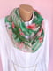 Зелений шарф-снуд в квітковий принт (160х53 см) | 6827025 | фото 5