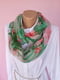 Зелений шарф-снуд в квітковий принт (160х53 см) | 6827025 | фото 6