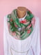Зелений шарф-снуд в квітковий принт (160х53 см) | 6827025 | фото 7