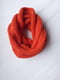  В'язаний шарф-снуд теракотового кольору (140х35 см) | 6827028 | фото 3