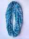 Блакитний шарф-снуд  в білі зиг-заги (172х76 см) | 6827029 | фото 2