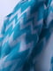 Блакитний шарф-снуд  в білі зиг-заги (172х76 см) | 6827029 | фото 4